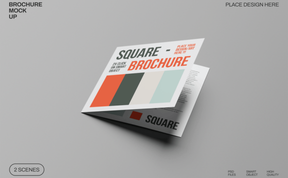 小册子画册模型样机 (PSD)