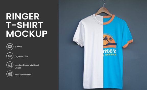 林格T恤样机 (PSD)