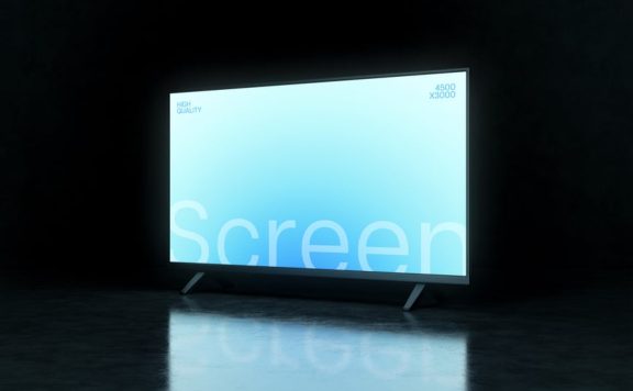 16：9电视屏幕模型样机 (PSD)