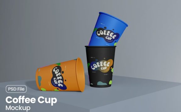 咖啡杯模型样机 (PSD)