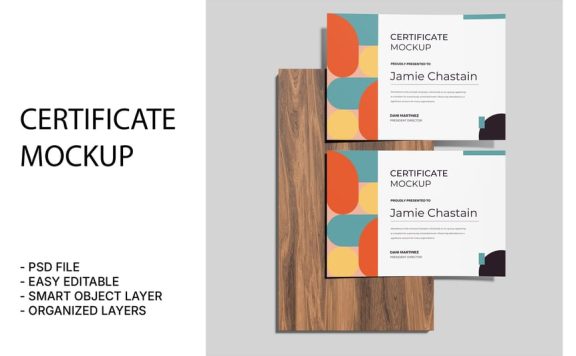 证书模型样机 (PSD,PDF)