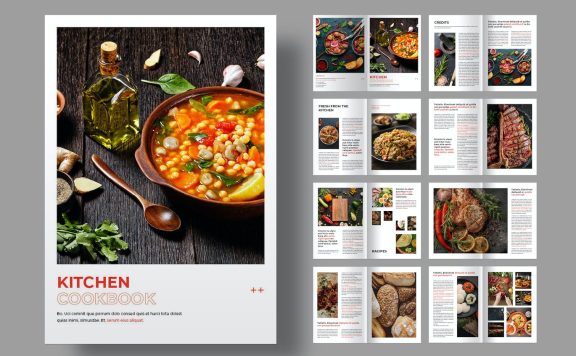 凯琴食谱画册模版 (INDD)