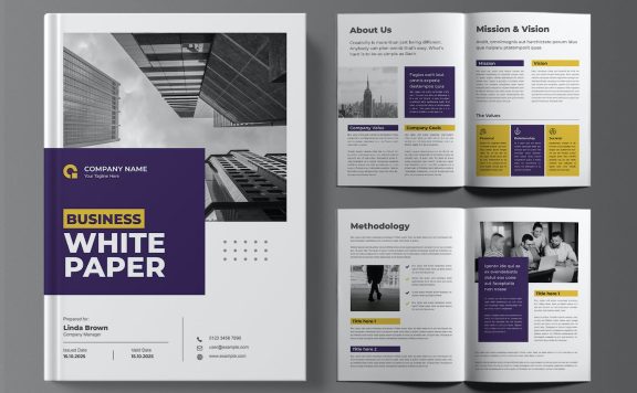 商业白皮书宣传册画册模版 (INDD)