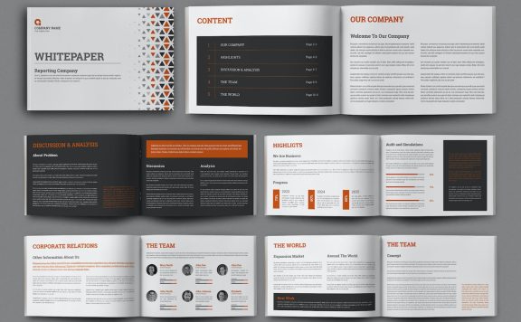 白皮书宣传册设计画册模版 (INDD)