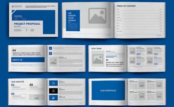 项目提案设计模板画册模版 (INDD)