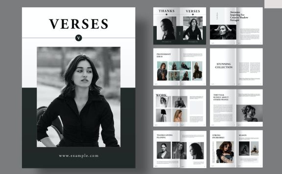 极简主义杂志画册模版 (INDD)