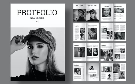 时尚杂志排版画册模版 (INDD)