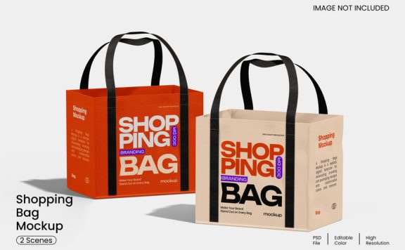 购物袋模型样机 (PSD)