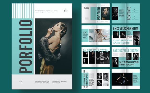 干净专业简洁的年度杂志画册模版 (INDD)