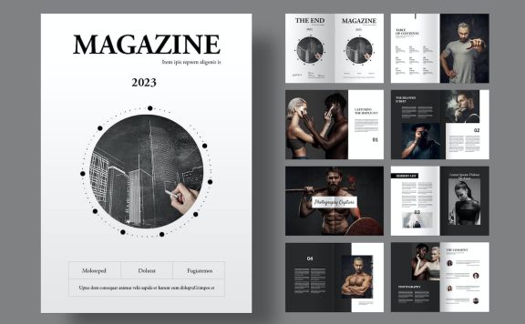 时尚杂志画册模版 (INDD)