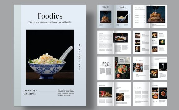 美食家杂志画册模版 (INDD)