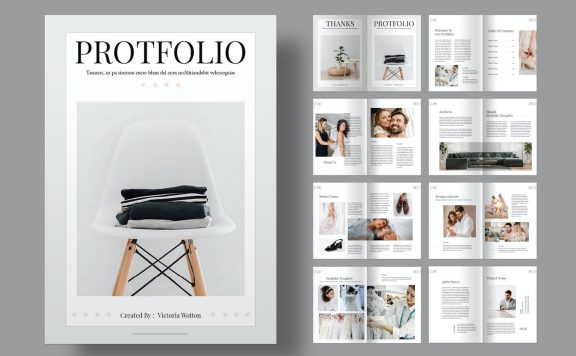 作品集杂志画册模版 (INDD)