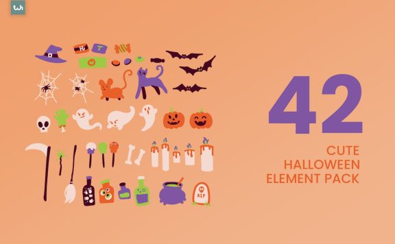 可爱的手绘万圣节 (AI,EPS,PSD,SVG)