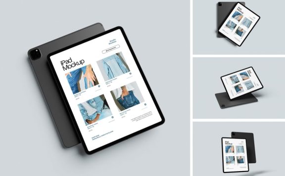 iPad模型样机 (PSD,PDF)