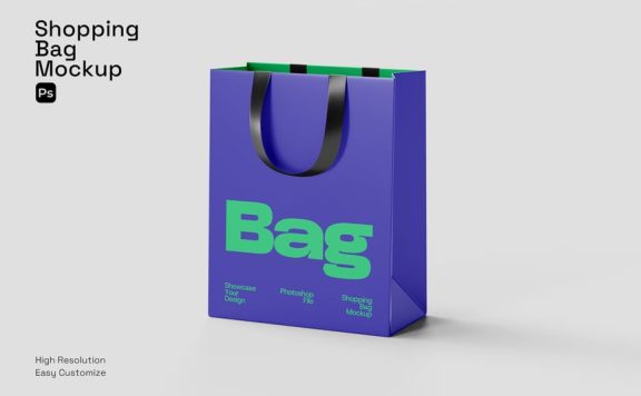 购物袋模型样机 (PSD)