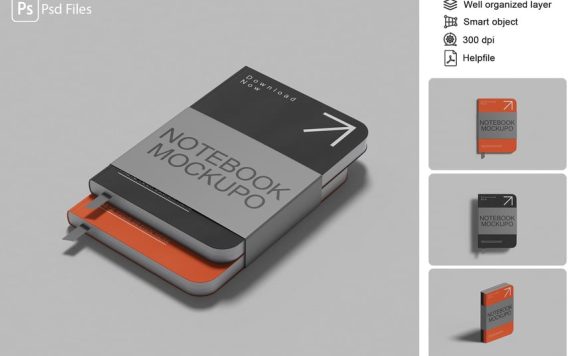 笔记本模型样机 (PDF,PSD)
