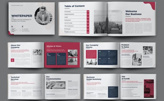 白皮书设计画册杂志模版 (INDD)