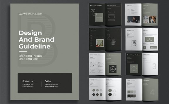 品牌指南设计画册杂志模版 (INDD)