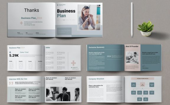 商业计划书画册杂志模版 (INDD)