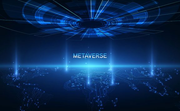 元宇宙、虚拟现实、增强现实和区块链技术背景(EPS)