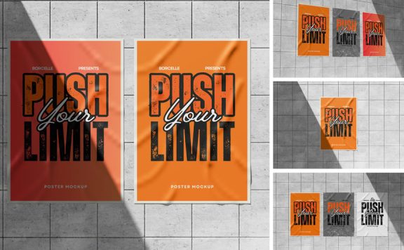 海报模型样机 (PSD,PDF)