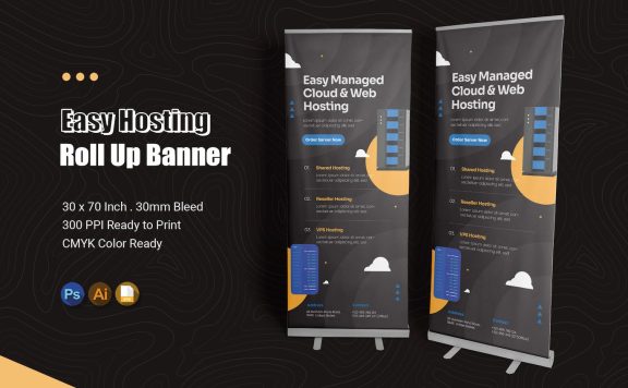 🔴简约时尚多用途的高品质X展架易拉宝门型架设计模板-AI, EPS, PSD