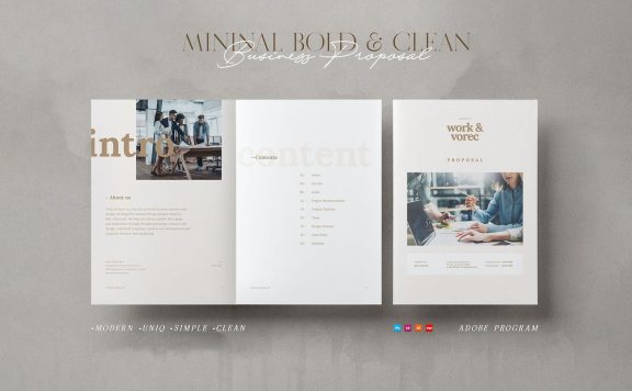 🔴时尚高端专业的高品质商业提案画册宣传册杂志设计模板-AI, EPS, INDD, PSD, PDF