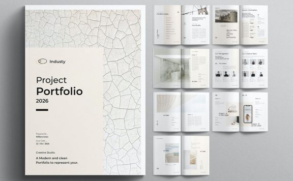 项目组合宣传册模板 (INDD)