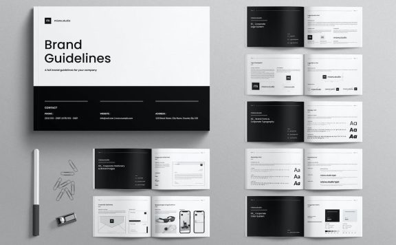 VI品牌指南手册模板 (INDD)