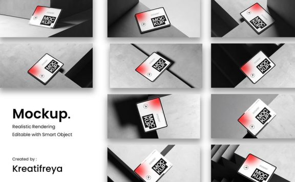 10片平板电脑模型PSD样机 (PSD)