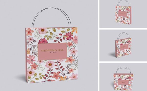 购物袋模型样机 (PSD,PDF)