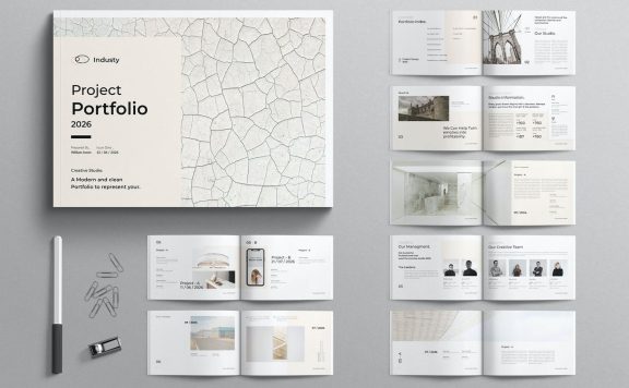 项目组合宣传册模板 (INDD)