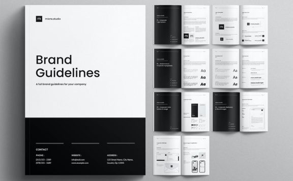 🔴时尚高端专业的高品质品牌指南VI设计模板