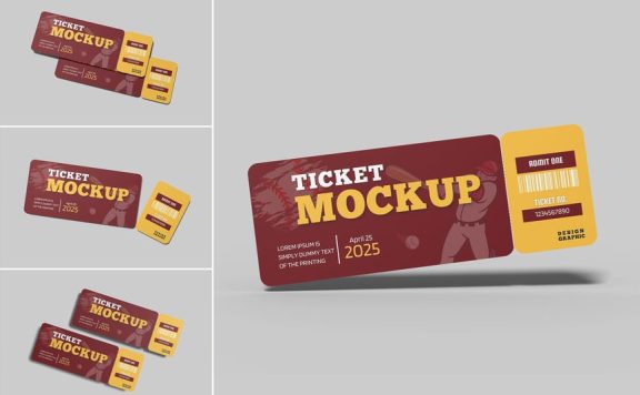 门票模型样机 (PSD,PDF)