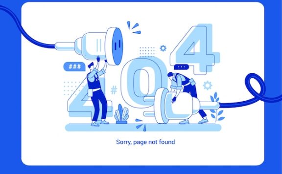 断电404错误页面插画素材[eps]