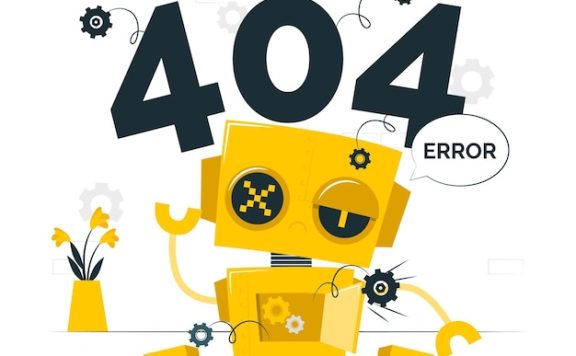 机器人损坏错误404概念插画素材[ai,eps]