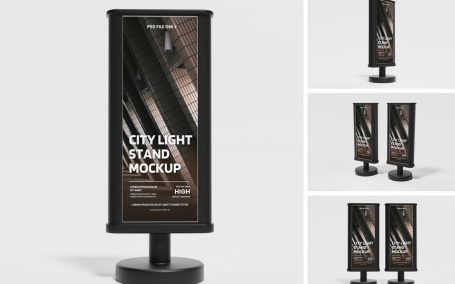 城市户外广告样机 (PSD,PDF)