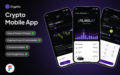 加密移动应用APP UI KIT (FIG)