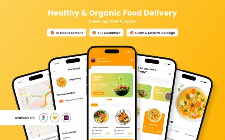 有机杂货应用APP UI KIT (FIG,SKETCH,XD)