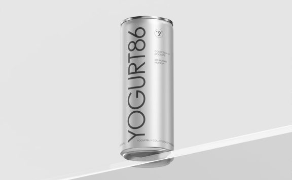 250毫升易拉罐模拟样机 (PSD,PDF)