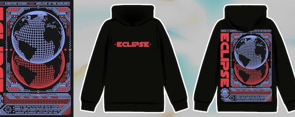 日月食现代海报科技风格印花图案服饰设计矢量素材[eps]