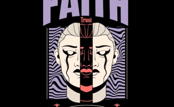 分裂头部印花图案服饰设计矢量素材[ai,eps]