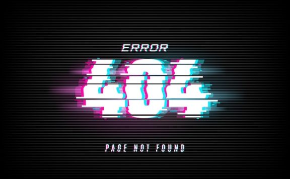 扭曲线条效果404错误页面插画[eps]