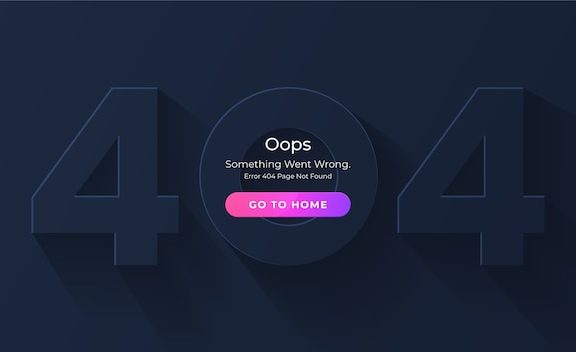 极简主义暗黑概念404错误页面插画[eps]