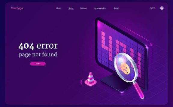 未找到404错误页面网页布局UI素材[eps]