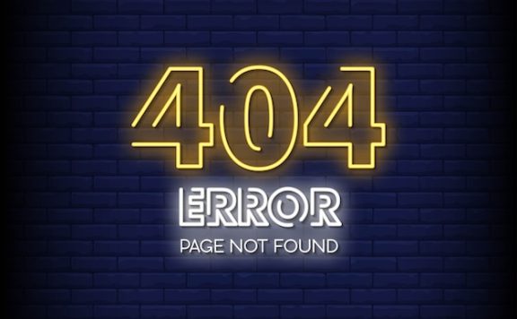 404错误页面霓虹灯样式文字插画[eps]