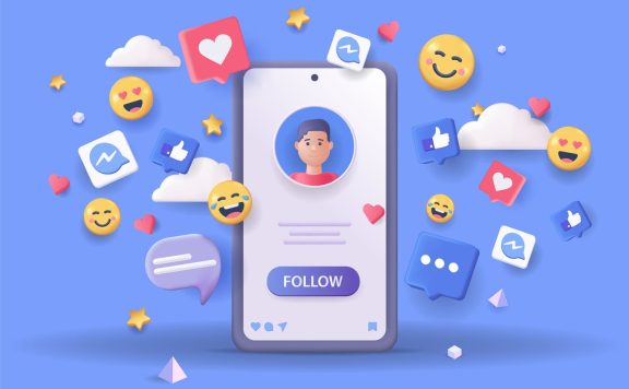 社交媒体平台-3D插图 (AI,EPS,JPG,PNG,SVG)