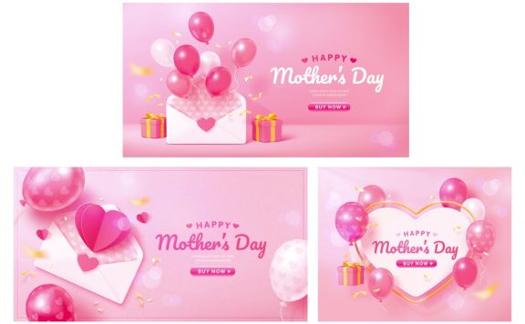 母亲节网络广告素材 (AI,EPS,JPG)