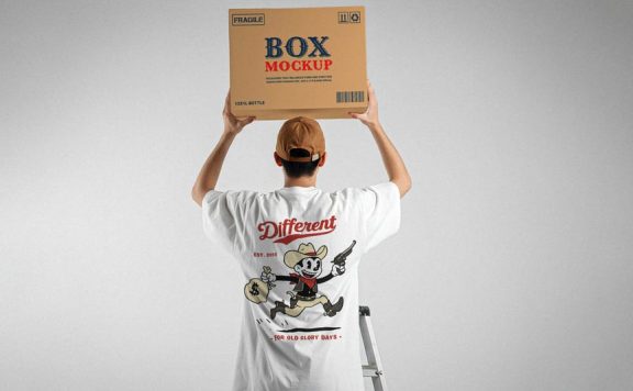 白色T恤模型 (PSD)