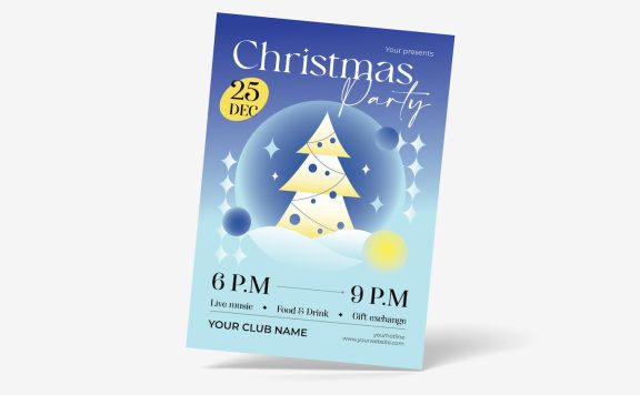 圣诞晚会派对邀请传单海报 (AI,EPS,JPG,PNG)